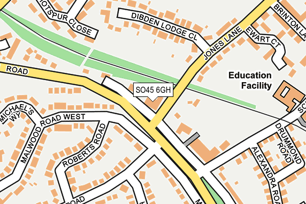 SO45 6GH map - OS OpenMap – Local (Ordnance Survey)