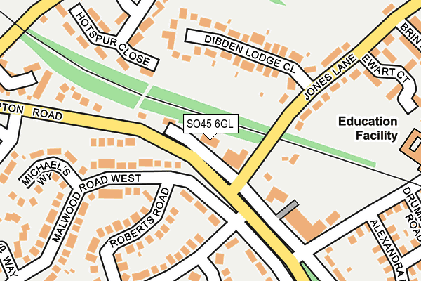 SO45 6GL map - OS OpenMap – Local (Ordnance Survey)