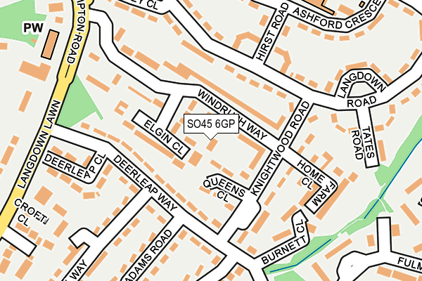 SO45 6GP map - OS OpenMap – Local (Ordnance Survey)