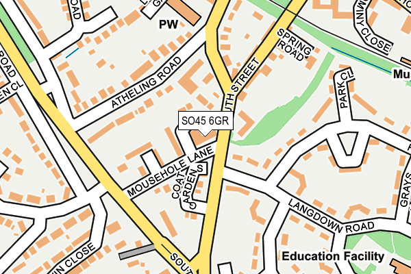 SO45 6GR map - OS OpenMap – Local (Ordnance Survey)