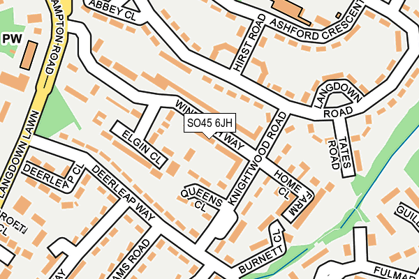 SO45 6JH map - OS OpenMap – Local (Ordnance Survey)