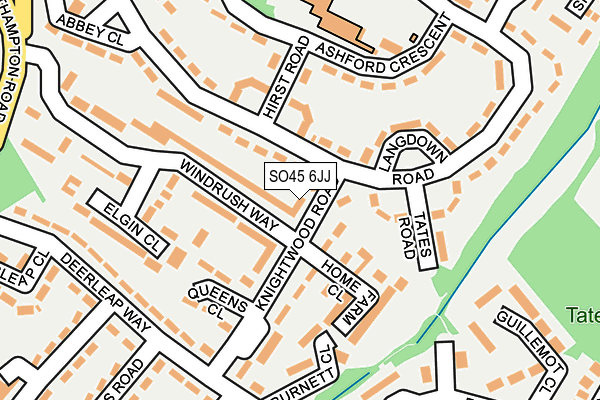 SO45 6JJ map - OS OpenMap – Local (Ordnance Survey)