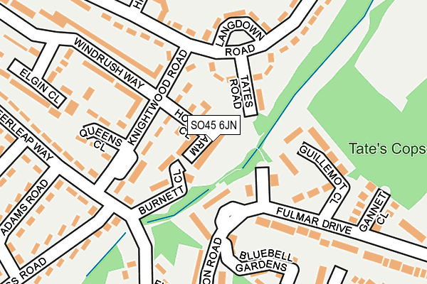 SO45 6JN map - OS OpenMap – Local (Ordnance Survey)