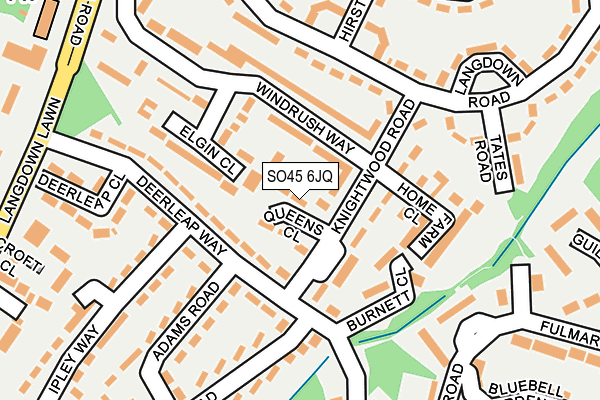 SO45 6JQ map - OS OpenMap – Local (Ordnance Survey)