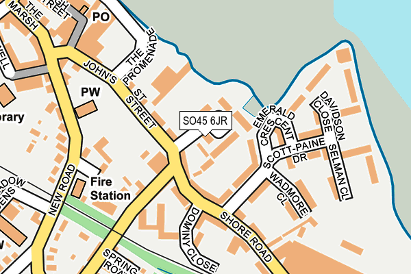 SO45 6JR map - OS OpenMap – Local (Ordnance Survey)