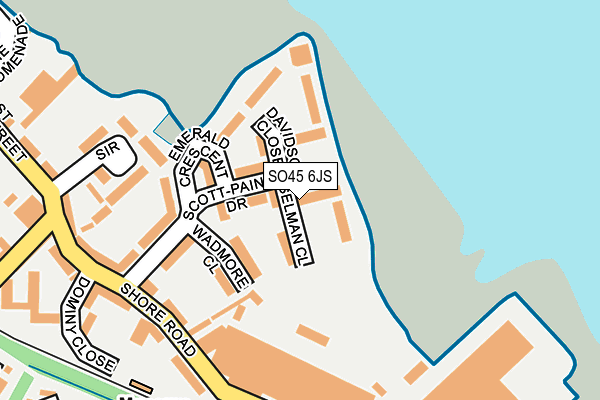 SO45 6JS map - OS OpenMap – Local (Ordnance Survey)