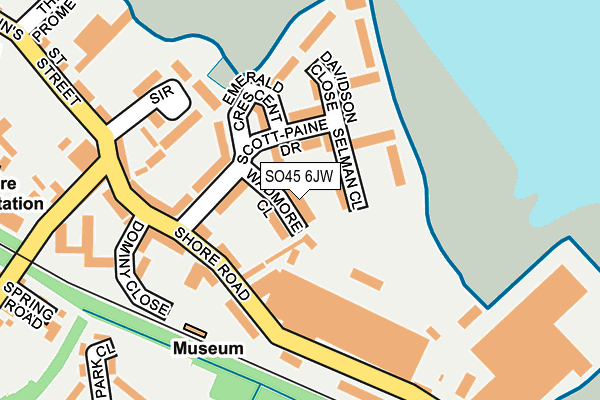 SO45 6JW map - OS OpenMap – Local (Ordnance Survey)