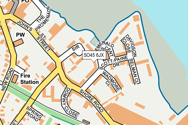 SO45 6JX map - OS OpenMap – Local (Ordnance Survey)