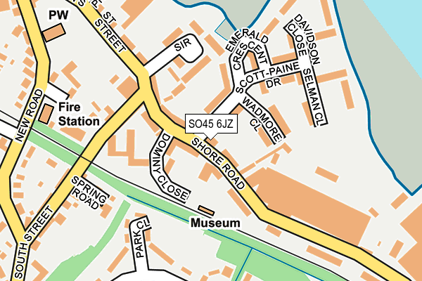 SO45 6JZ map - OS OpenMap – Local (Ordnance Survey)