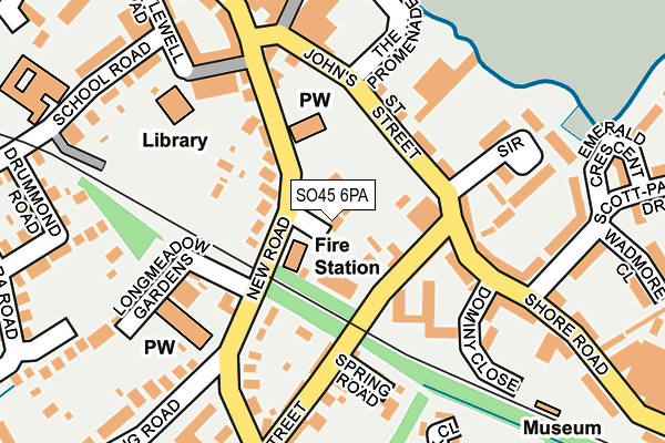 SO45 6PA map - OS OpenMap – Local (Ordnance Survey)