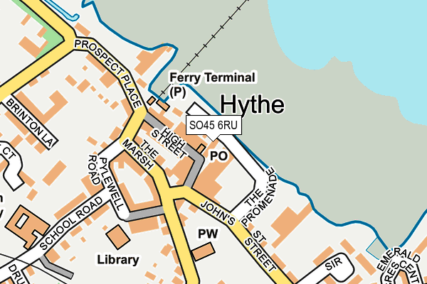 SO45 6RU map - OS OpenMap – Local (Ordnance Survey)