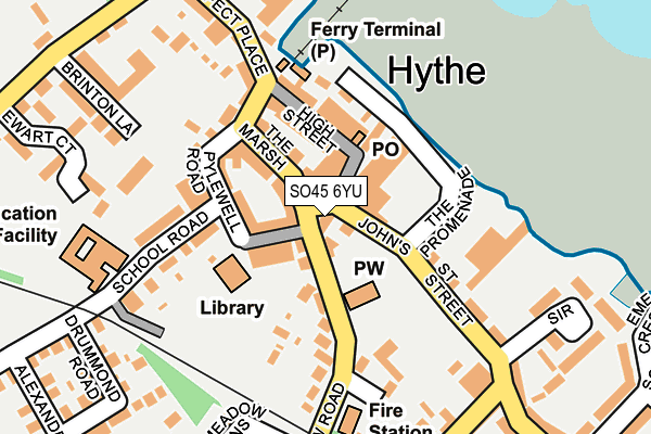 SO45 6YU map - OS OpenMap – Local (Ordnance Survey)