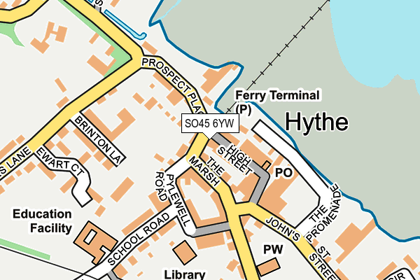 SO45 6YW map - OS OpenMap – Local (Ordnance Survey)