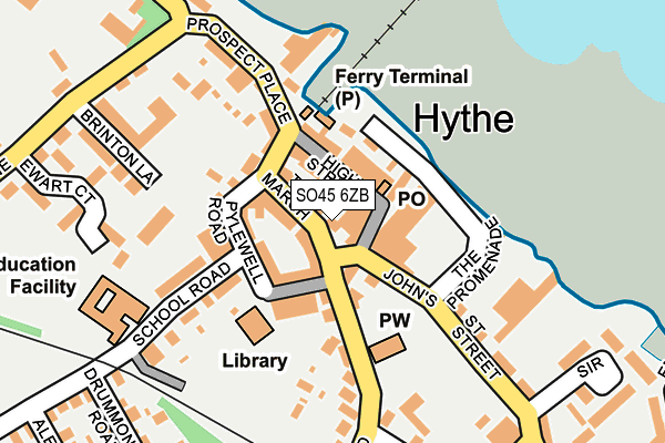 SO45 6ZB map - OS OpenMap – Local (Ordnance Survey)