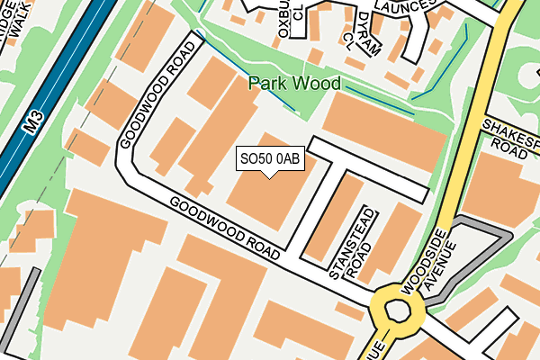 SO50 0AB map - OS OpenMap – Local (Ordnance Survey)