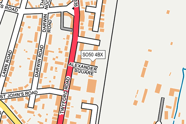 SO50 4BX map - OS OpenMap – Local (Ordnance Survey)