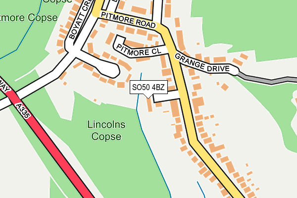 SO50 4BZ map - OS OpenMap – Local (Ordnance Survey)