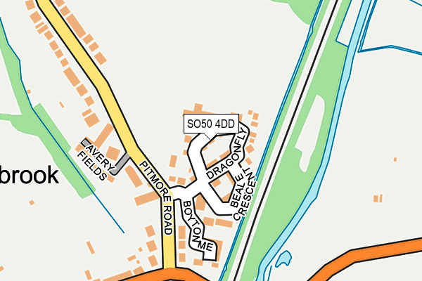 SO50 4DD map - OS OpenMap – Local (Ordnance Survey)