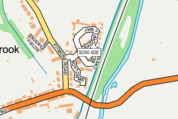 SO50 4DE map - OS OpenMap – Local (Ordnance Survey)