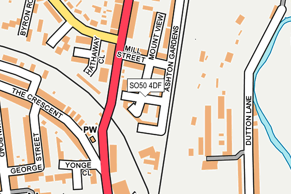 SO50 4DF map - OS OpenMap – Local (Ordnance Survey)