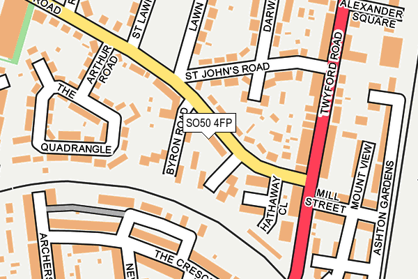SO50 4FP map - OS OpenMap – Local (Ordnance Survey)