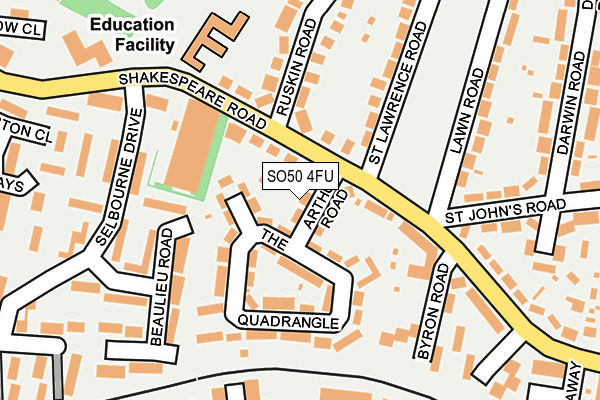 SO50 4FU map - OS OpenMap – Local (Ordnance Survey)