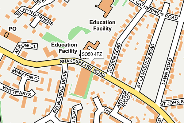 SO50 4FZ map - OS OpenMap – Local (Ordnance Survey)