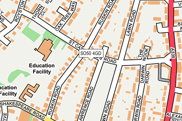 SO50 4GD map - OS OpenMap – Local (Ordnance Survey)