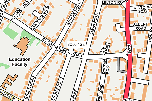 SO50 4GE map - OS OpenMap – Local (Ordnance Survey)