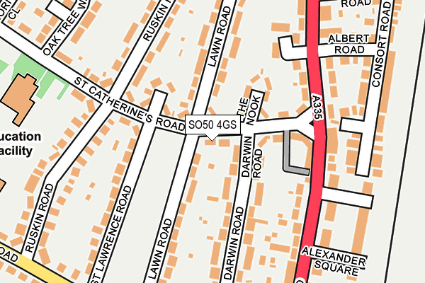 SO50 4GS map - OS OpenMap – Local (Ordnance Survey)