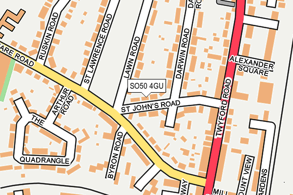 SO50 4GU map - OS OpenMap – Local (Ordnance Survey)