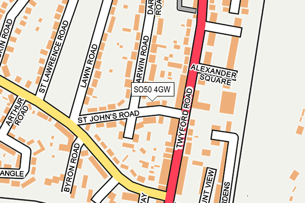 SO50 4GW map - OS OpenMap – Local (Ordnance Survey)