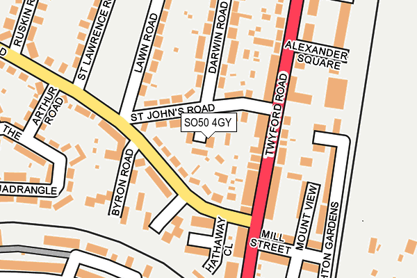 SO50 4GY map - OS OpenMap – Local (Ordnance Survey)