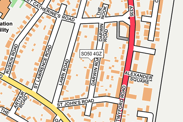 SO50 4GZ map - OS OpenMap – Local (Ordnance Survey)