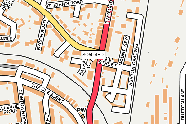 SO50 4HD map - OS OpenMap – Local (Ordnance Survey)