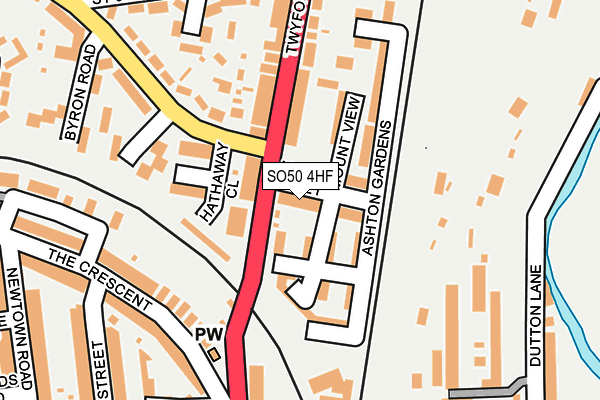 SO50 4HF map - OS OpenMap – Local (Ordnance Survey)