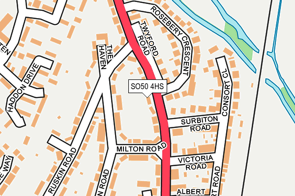 SO50 4HS map - OS OpenMap – Local (Ordnance Survey)