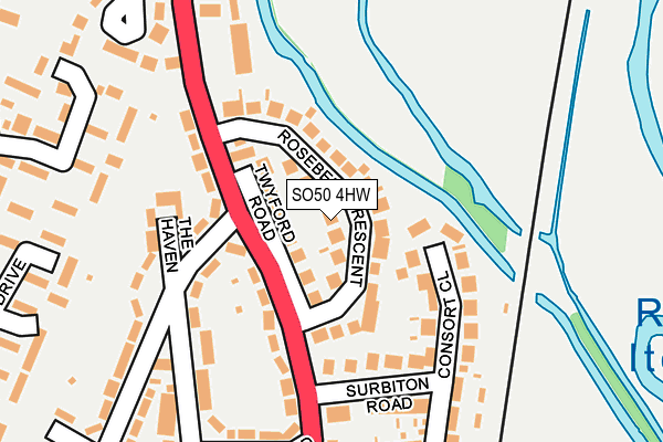 SO50 4HW map - OS OpenMap – Local (Ordnance Survey)