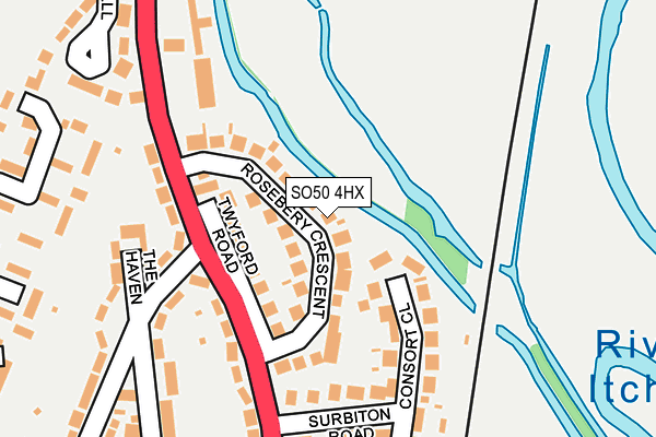 SO50 4HX map - OS OpenMap – Local (Ordnance Survey)
