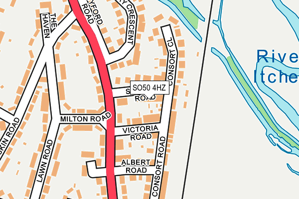 SO50 4HZ map - OS OpenMap – Local (Ordnance Survey)