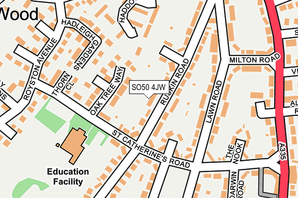 SO50 4JW map - OS OpenMap – Local (Ordnance Survey)