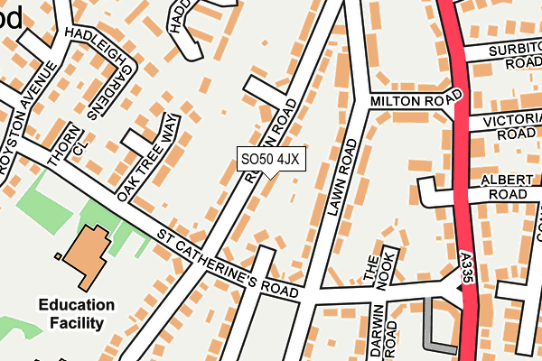 SO50 4JX map - OS OpenMap – Local (Ordnance Survey)