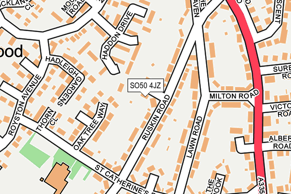 SO50 4JZ map - OS OpenMap – Local (Ordnance Survey)