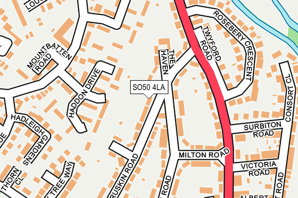 SO50 4LA map - OS OpenMap – Local (Ordnance Survey)