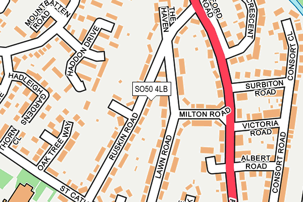 SO50 4LB map - OS OpenMap – Local (Ordnance Survey)