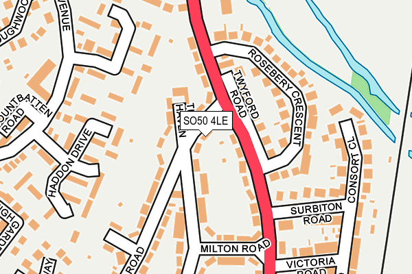 SO50 4LE map - OS OpenMap – Local (Ordnance Survey)
