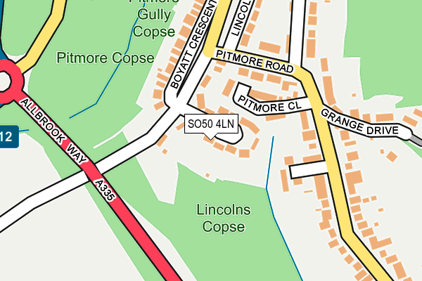 SO50 4LN map - OS OpenMap – Local (Ordnance Survey)