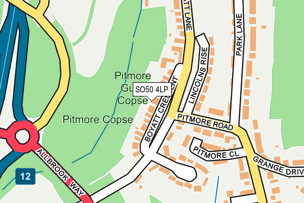 SO50 4LP map - OS OpenMap – Local (Ordnance Survey)