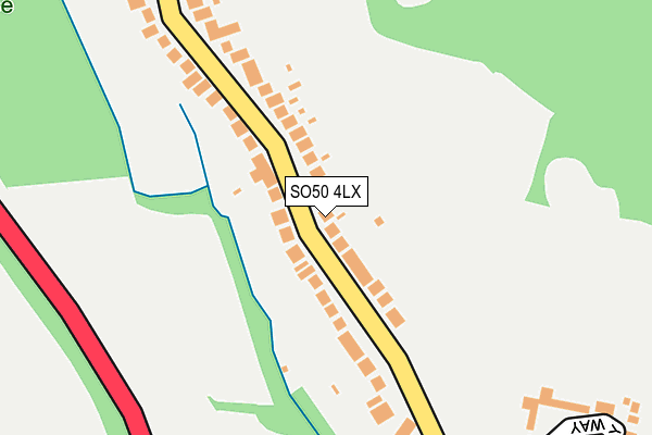 SO50 4LX map - OS OpenMap – Local (Ordnance Survey)
