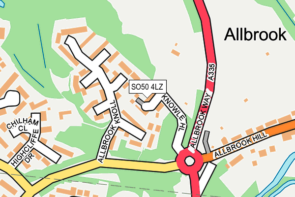SO50 4LZ map - OS OpenMap – Local (Ordnance Survey)